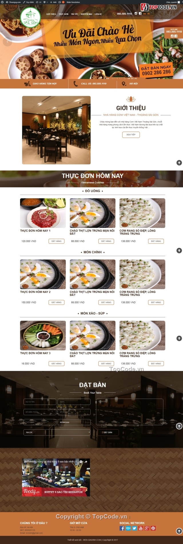 Code demo website Nhà Hàng,website thực phẩm,web nhà hàng ẩm thực,website nhà hàng,Website bán hàng thực phẩm