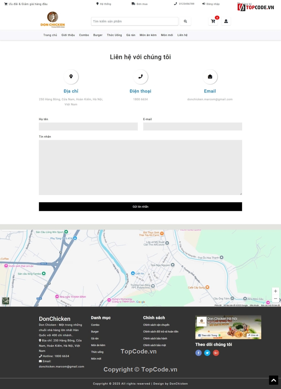 website bán burger,website đặt đồ ăn,website nhà hàng,sharecode bán đồ ăn,sharecode đặt đồ ăn,PHP MVC
