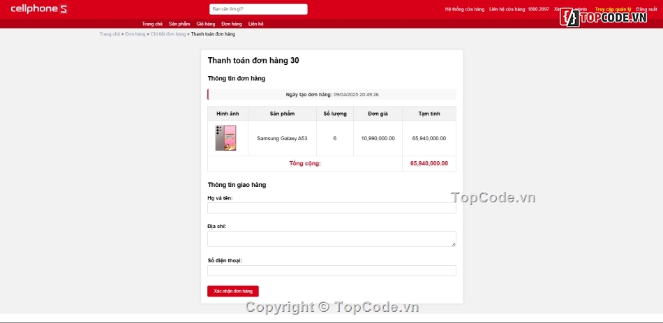 Web bán hàng,code bán hàng,bán hàng PHP,full code,Code đồ án,Code PHP Web bán hàng