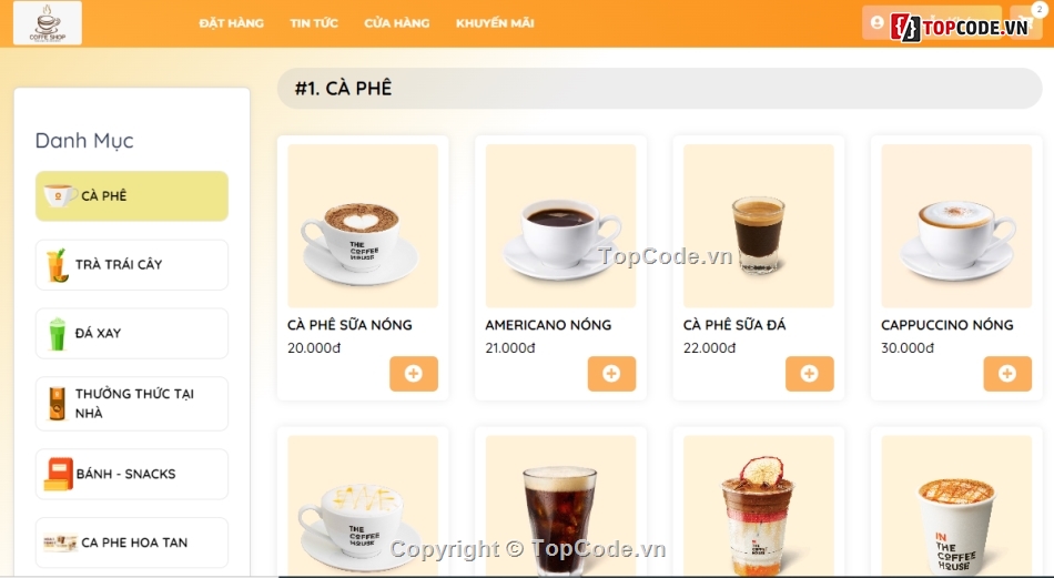 website bán nước laravel 8,scode website bán cafe,source code website bán cafe online laravel,website bán hàng laravel 8,Code website bán nước