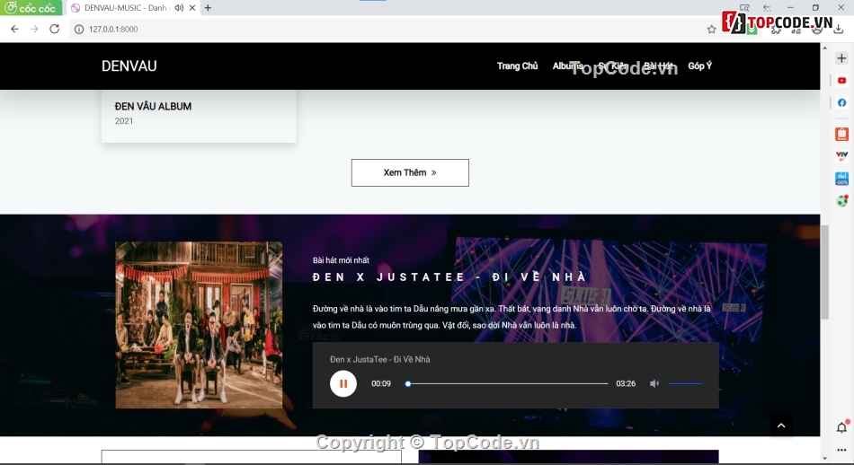 Code đồ án,website nhạc,album,nghe nhạc,php laravel,đồ án php
