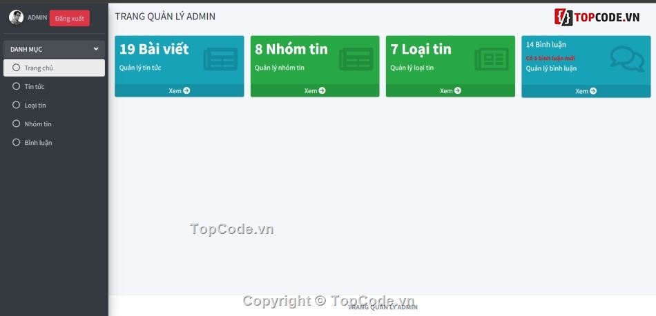 Web tin tức,Website tin tức,Code đồ án web tin tức,Code website tin tức PHP