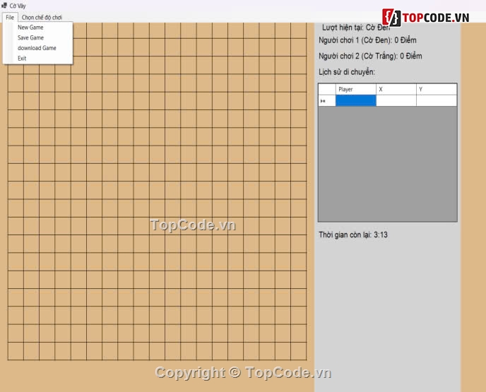 code de hieu           va de hiểu nhất,Code game cờ,c#,code game cờ vây,full báo cáo và slide,game cờ tướng c#