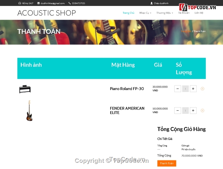 Java,Spring MVC,Music Store,website bán hàng,website bán nhạc cụ Java