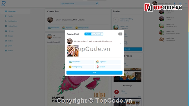 code mạng xã hội,source code Mạng xã hội,Code Mạng xã hội,Code web mạng xã hội