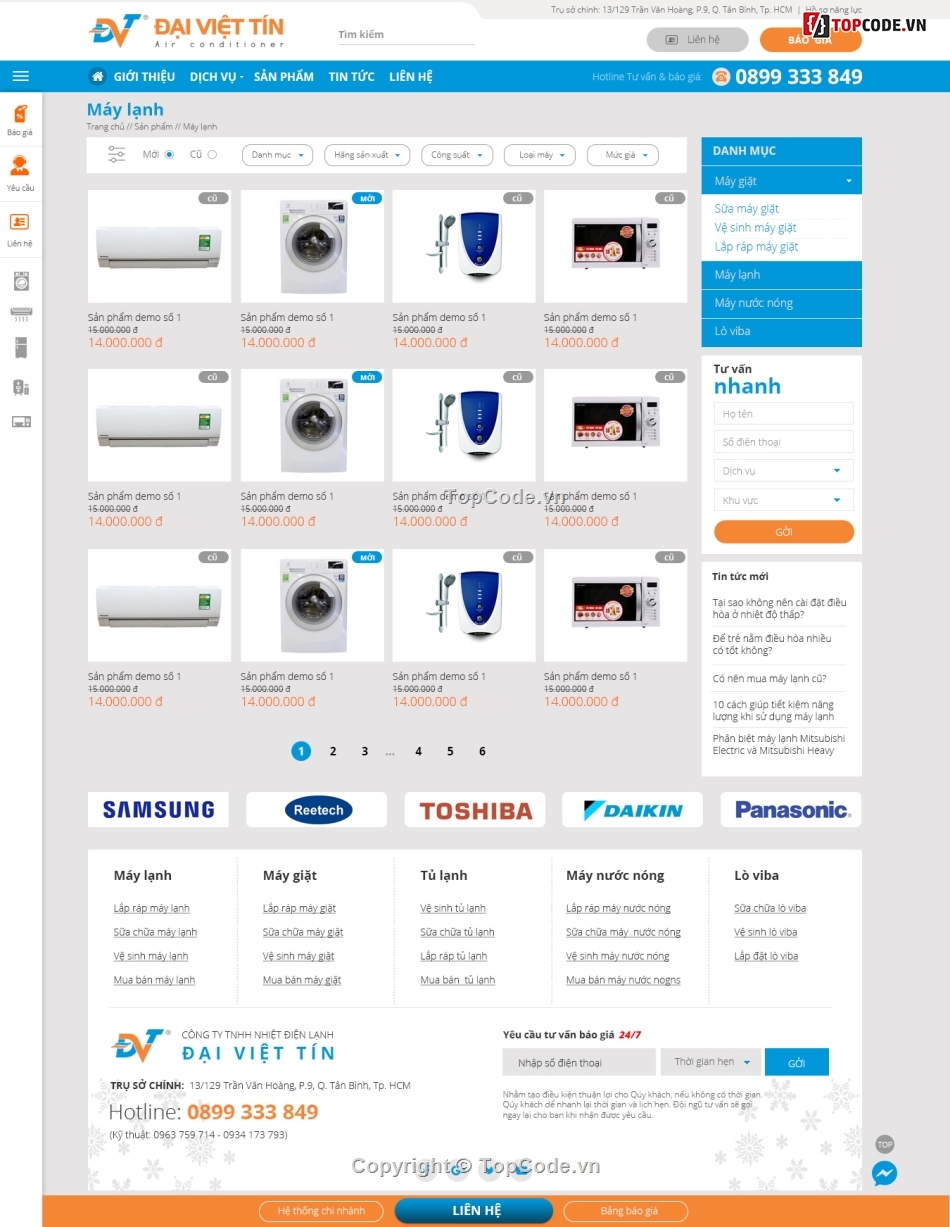 Code web bán điện lạnh,Website bán điện lạnh,giao diện web điện lạnh,web điện lạnh,website điện lạnh,web bán điện lạnh