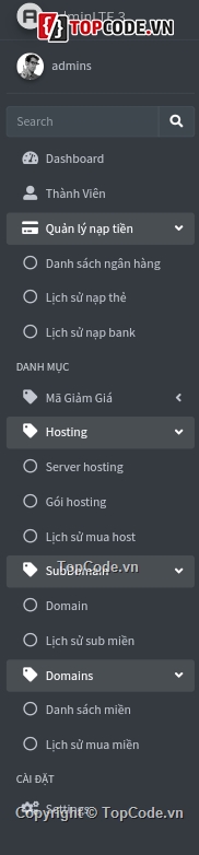 Hosting,nạp tiền tự động,mã giảm giá,Code tự động