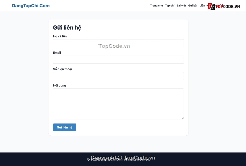php tạp chí,tạp chí,đăng tải tạp chí
