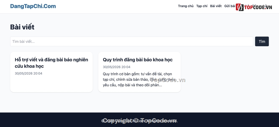 php tạp chí,tạp chí,đăng tải tạp chí