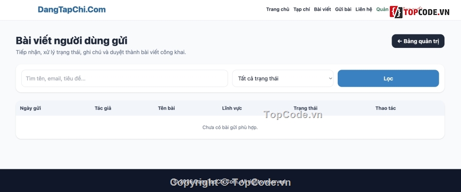 php tạp chí,tạp chí,đăng tải tạp chí