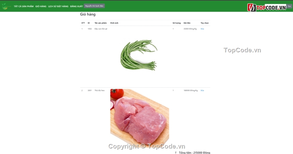 Web bán hàng thực phẩm,Code PHP Web bán hàng,web bán thực phẩm,web bán rau củ quả,Web bán thực phẩm sạch