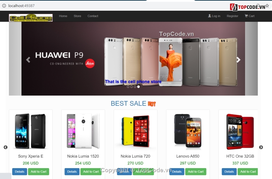 CellphoneStore,web bán điện thoại,website điện thoại,full code web bán điện thoại