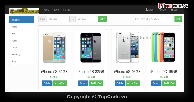 CellphoneStore,web bán điện thoại,website điện thoại,full code web bán điện thoại
