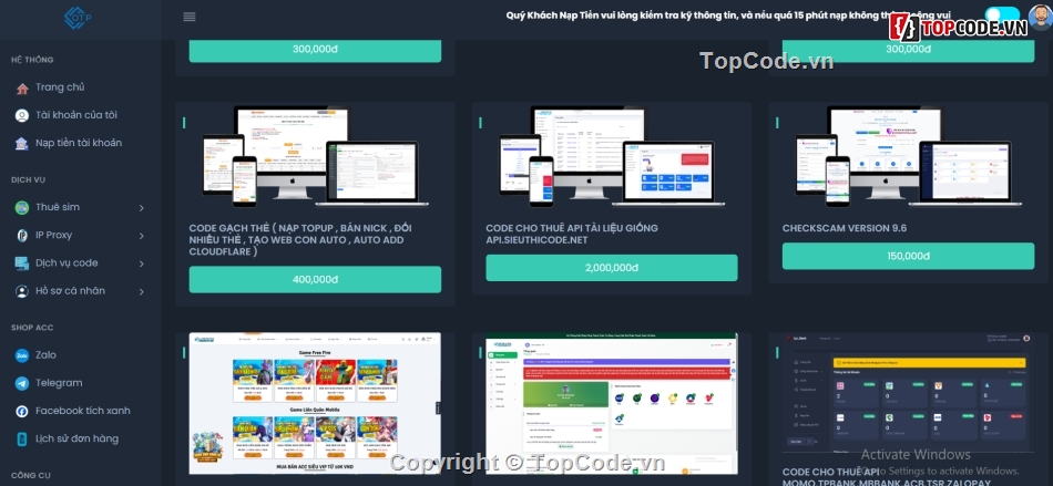 thuê sim,cho thuê sim,web thuê sim,source code web thuê sim
