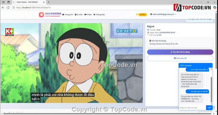 web sự kiện,Hệ thống quản lý sự kiên,Quản lý sự kiện