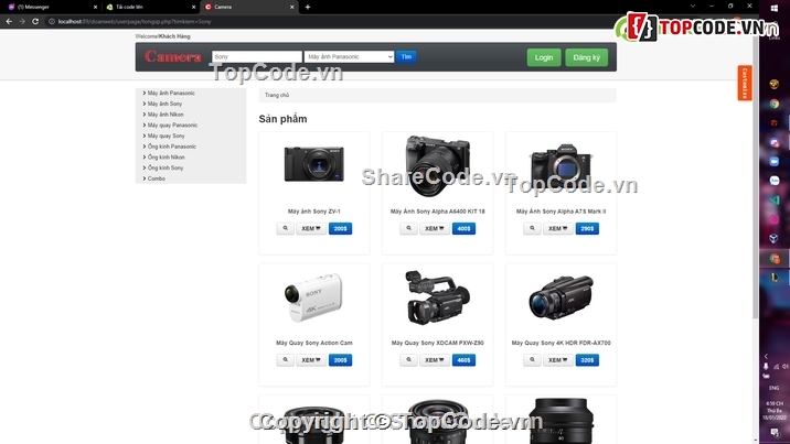 Website php bán hàng,Code PHP bán camera,code web bán camera,Code Website bán camera,Đồ án code web php