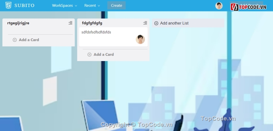 Code web quản lý dự án,Code web quản lý công việc,code web trello,Code web Trello Workspace