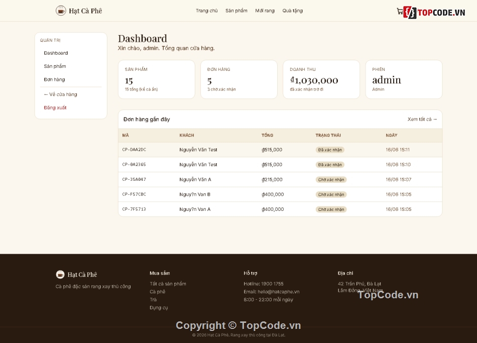 cà phê,python,website,web bán cà phê,website bán,Code web