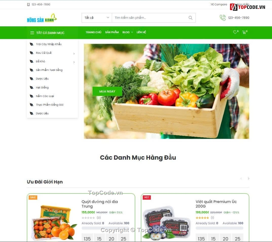 website bán,website nông sản,Code website bán  hàng,bán hàng PHP,website,Code web bán