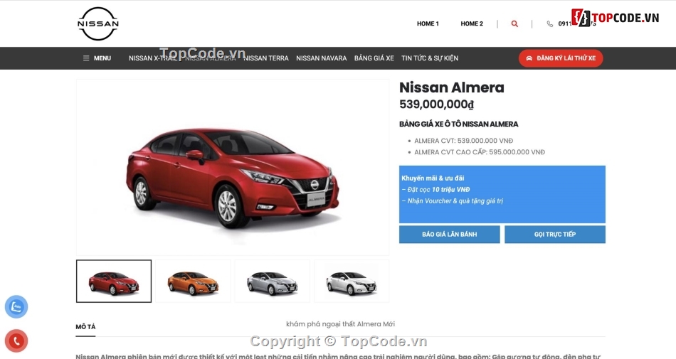 website ô tô wp,web bán hàng ô tô,web ô tô chuẩn sẹo,web ô tô nissan,code web bán ô tô