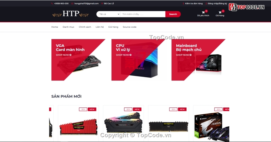 Code bán máy tính,Web bán máy tính,Website bán linh kiện máy tính,Website bán điện tử,Web điện máy,máy tính