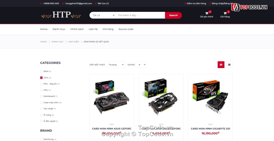 Code bán máy tính,Web bán máy tính,Website bán linh kiện máy tính,Website bán điện tử,Web điện máy,máy tính