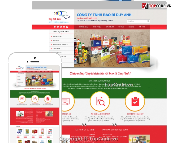 website in bao bì,website đẹp chuẩn,website chuẩn SEO