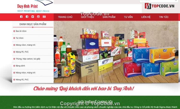 website in bao bì,website đẹp chuẩn,website chuẩn SEO