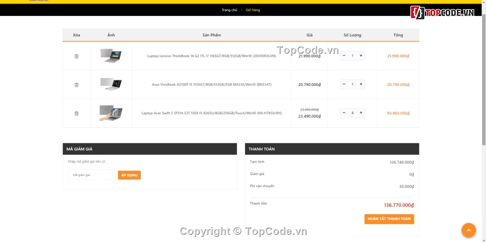 Web phụ kiện máy tính,Code Website Kinh doanh Laptop,Code website bán laptop,Code web máy tính