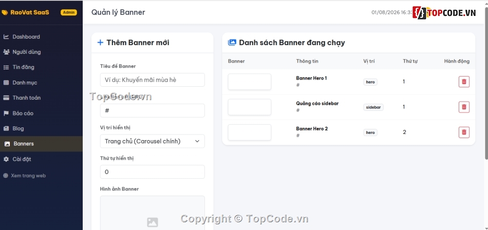 code rao vặt,website rao vặt php,rao vặt mvc,code web bán hàng,tích hợp vietqr momo vnpay,raovat saas