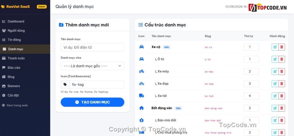 code rao vặt,website rao vặt php,rao vặt mvc,code web bán hàng,tích hợp vietqr momo vnpay,raovat saas