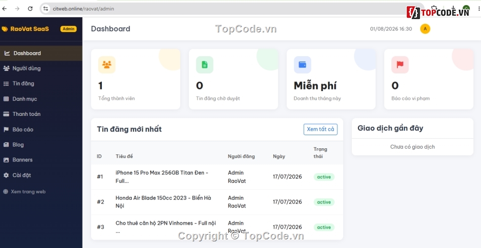code rao vặt,website rao vặt php,rao vặt mvc,code web bán hàng,tích hợp vietqr momo vnpay,raovat saas