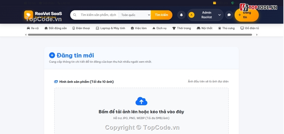 code rao vặt,website rao vặt php,rao vặt mvc,code web bán hàng,tích hợp vietqr momo vnpay,raovat saas