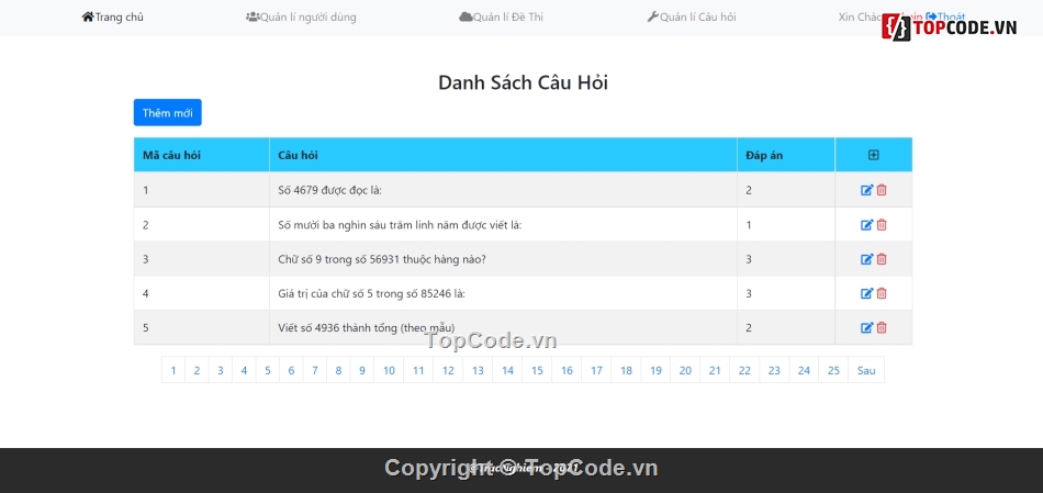 Code web thi trắc nghiệm,Full source website trắc nghiệm,Code web trắc nghiệm,website ôn thi trắc nghiệm