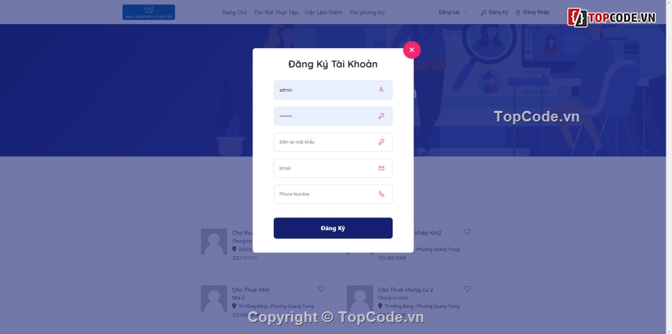 Code PHP  phòng trọ,Code Website Tìm kiếm,Code web  phòng trọ