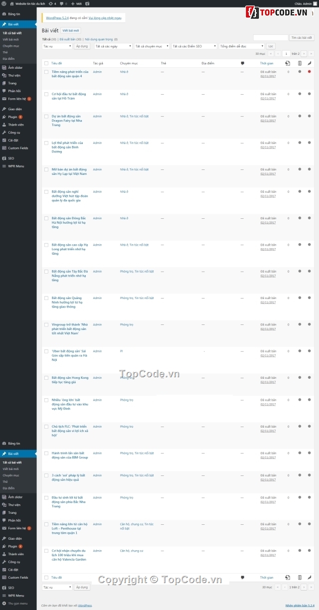 wordpress tin tức,Đồ án website tin tức,Full Code website tin tức,Code wordpress blog tin tức,đồ án web tin tức
