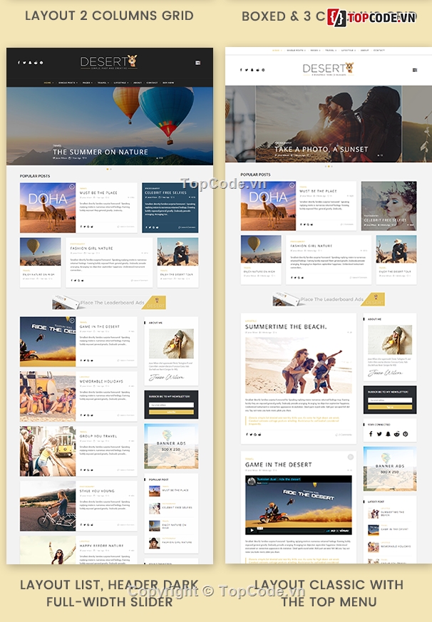 WordPress Theme,travel theme,theme du lịch,Desert
