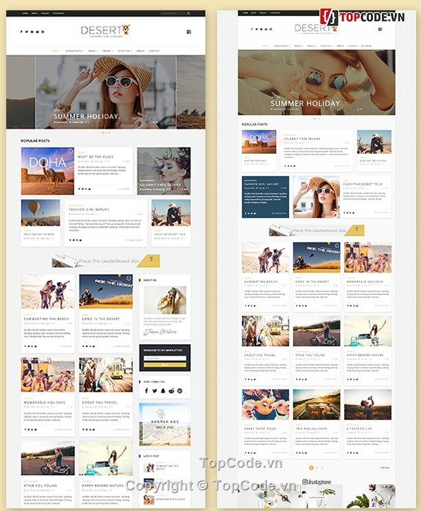 Code du lịch,theme du lịch,Desert,WordPress Travel Blog Theme,Theme Desert