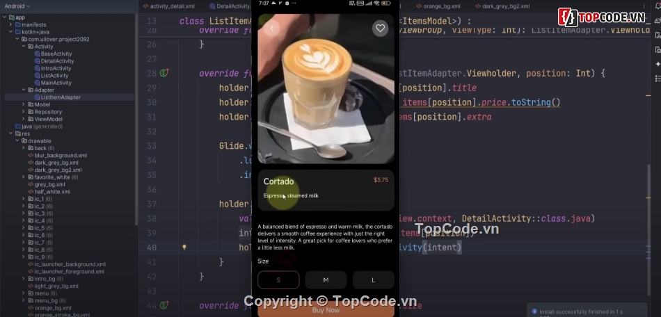 Đồ án Android,Android Studio,shop coffee,Firebase,Kotlin