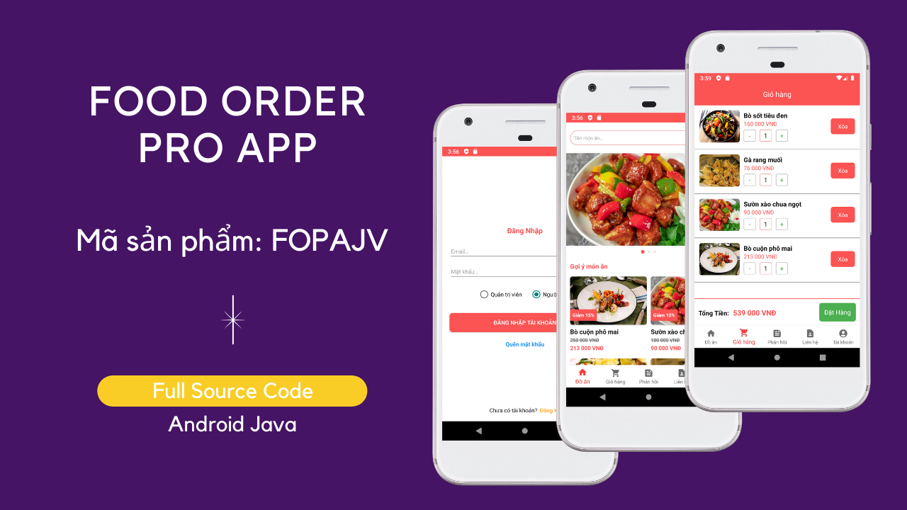 food order android app,food delivery android app,android food order app,app đặt đồ ăn android,app order đồ ăn android,app food order android java