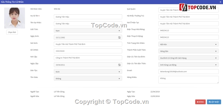 Code web quản lý,web quản lý cán bộ,web quản lý,phù hợp cho cán bộ quản lý,quản lý công chức,quản lý hồ sơ công chức