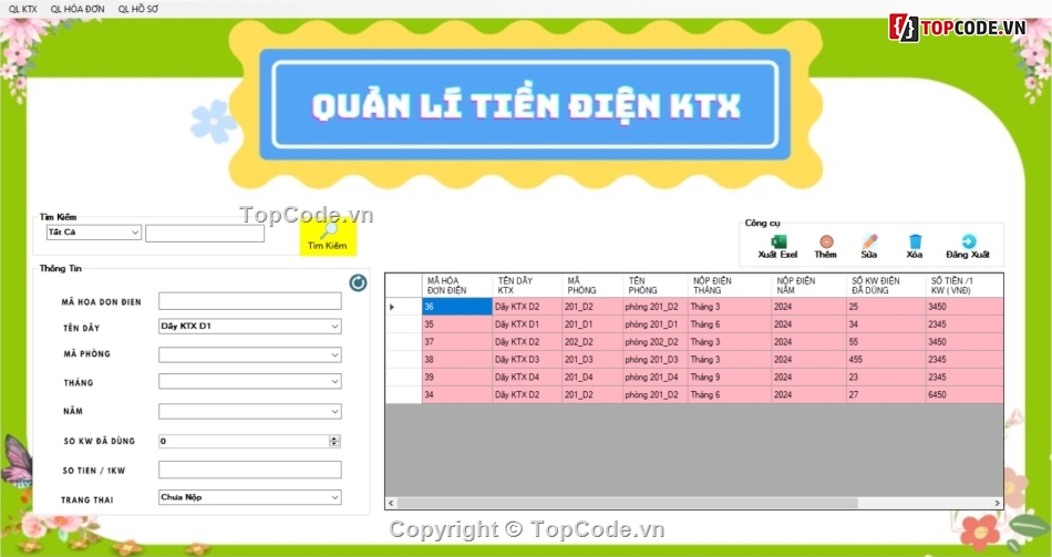 kí túc xá,hệ thống quản lí kí túc xá winform c#,winform sqlserver,C#,wnform c#,uán lí kí túc xá winform