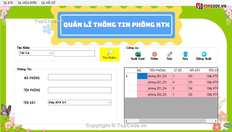 kí túc xá,hệ thống quản lí kí túc xá winform c#,winform sqlserver,C#,wnform c#,uán lí kí túc xá winform