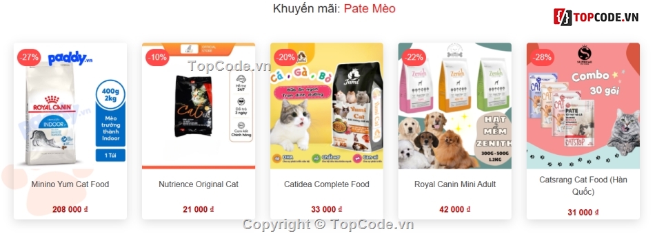 Đồ án web PHP,web bán sản phẩm,website bán hàng php,code web bán hàng,web bán đồ ăn thú cưng