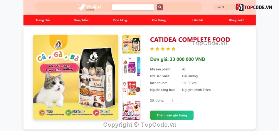Đồ án web PHP,web bán sản phẩm,website bán hàng php,code web bán hàng,web bán đồ ăn thú cưng