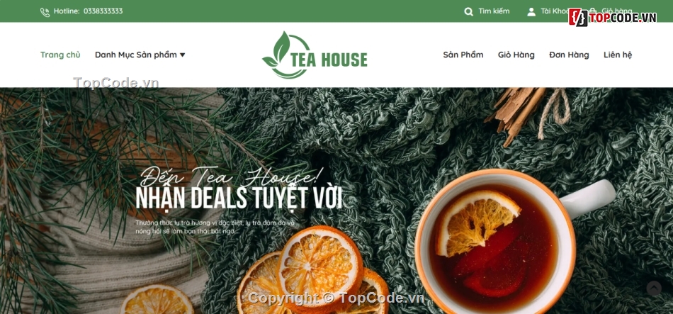 Đồ án web PHP,web cửa hàng bán nước trà,web bán nước trà,đồ án web bán nước trà