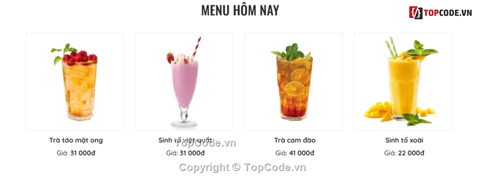 Đồ án web PHP,web cửa hàng bán nước trà,web bán nước trà,đồ án web bán nước trà