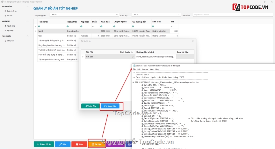mẫu đồ án tốt nghiệp c# winform có database,phần mềm chấm điểm đồ án tốt nghiệp c#,đồ án c# quản lý đồ án tốt nghiệp full code,source code quản lý đồ án 3 lớp sql server