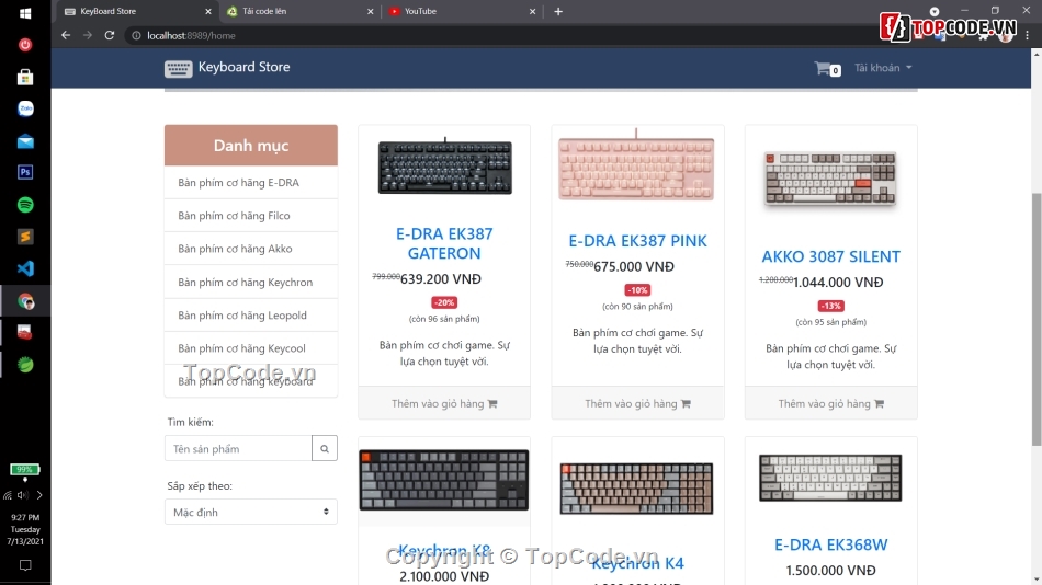 java spring boot,shop bán bàn phím,Website bán bàn phím,website shop bán bàn phím
