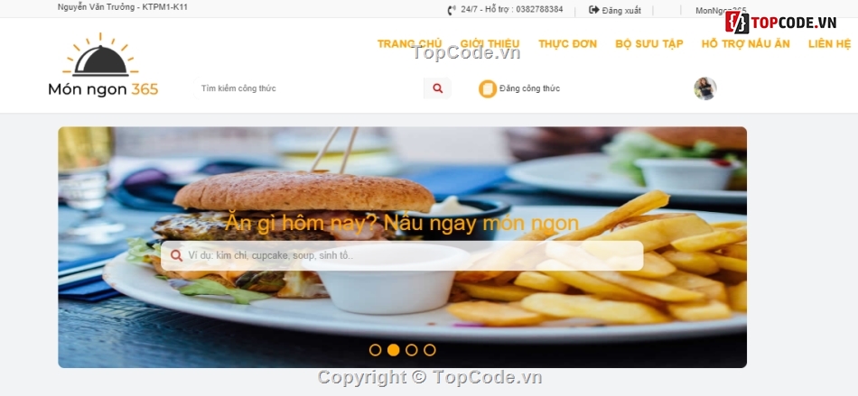 laravel framework,website hỗ trợ nấu ăn,Code PHP nấu ăn,web món ăn